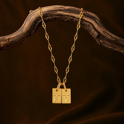 Initial Tag Necklace
