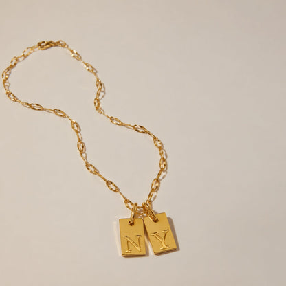 Initial Tag Necklace
