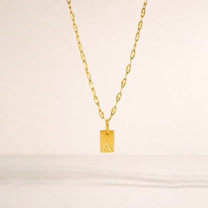 Initial Tag Necklace