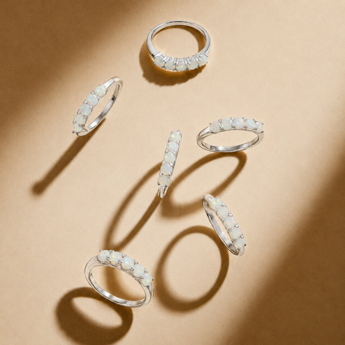 Opal Band Ring