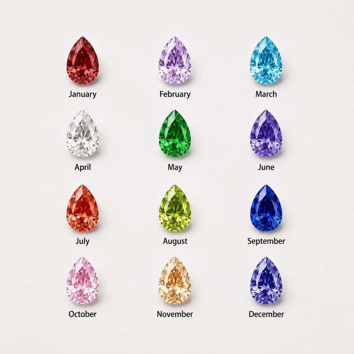 Pear Birthstone Ring