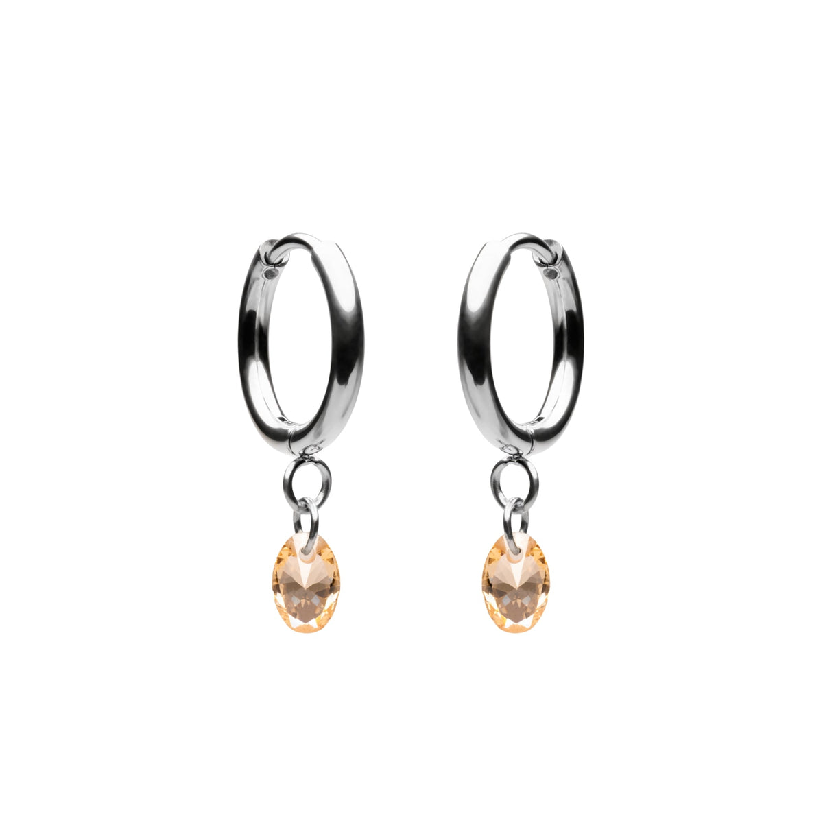 Rosé Drop Earrings