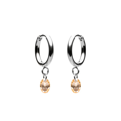 Rosé Drop Earrings